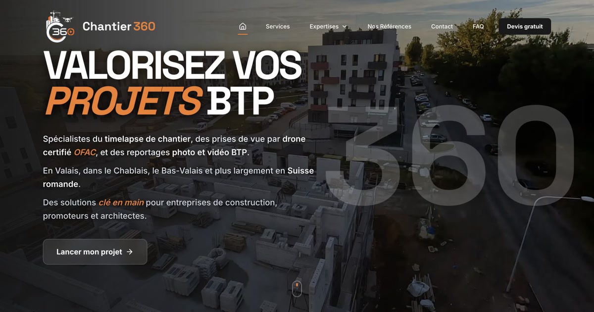 Chantier 360 — Timelapse, Drone, Photo & Vidéo de Chantier BTP en ...